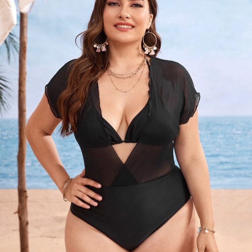 NWT plus size bathing suit, swim, 2X